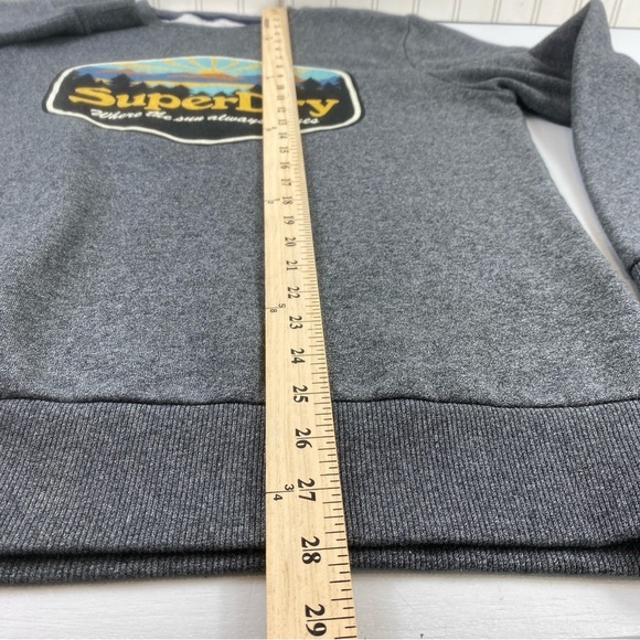 SuperDry Men's Gray Travel Postcard Graphic Crewneck Sweatshirt Sz M - Picture 9 of 11